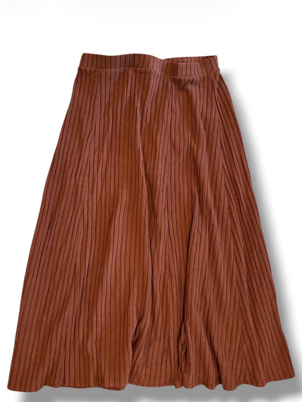 Old Navy Cozy Ribbed A-Line Maxi Skirt Coco de Mer Brown XL